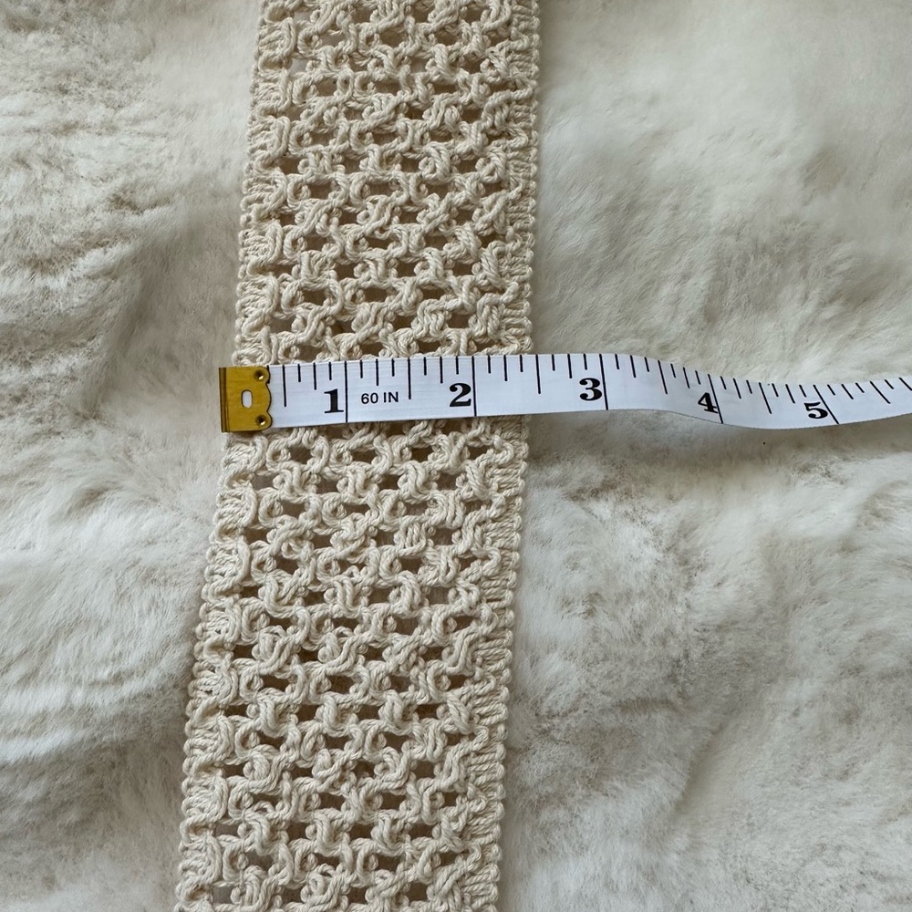 Lp brue Women’s Boho Femenine Romantic Ivory Braided/Knit Stretch Belt. М - Picture 10 of 10